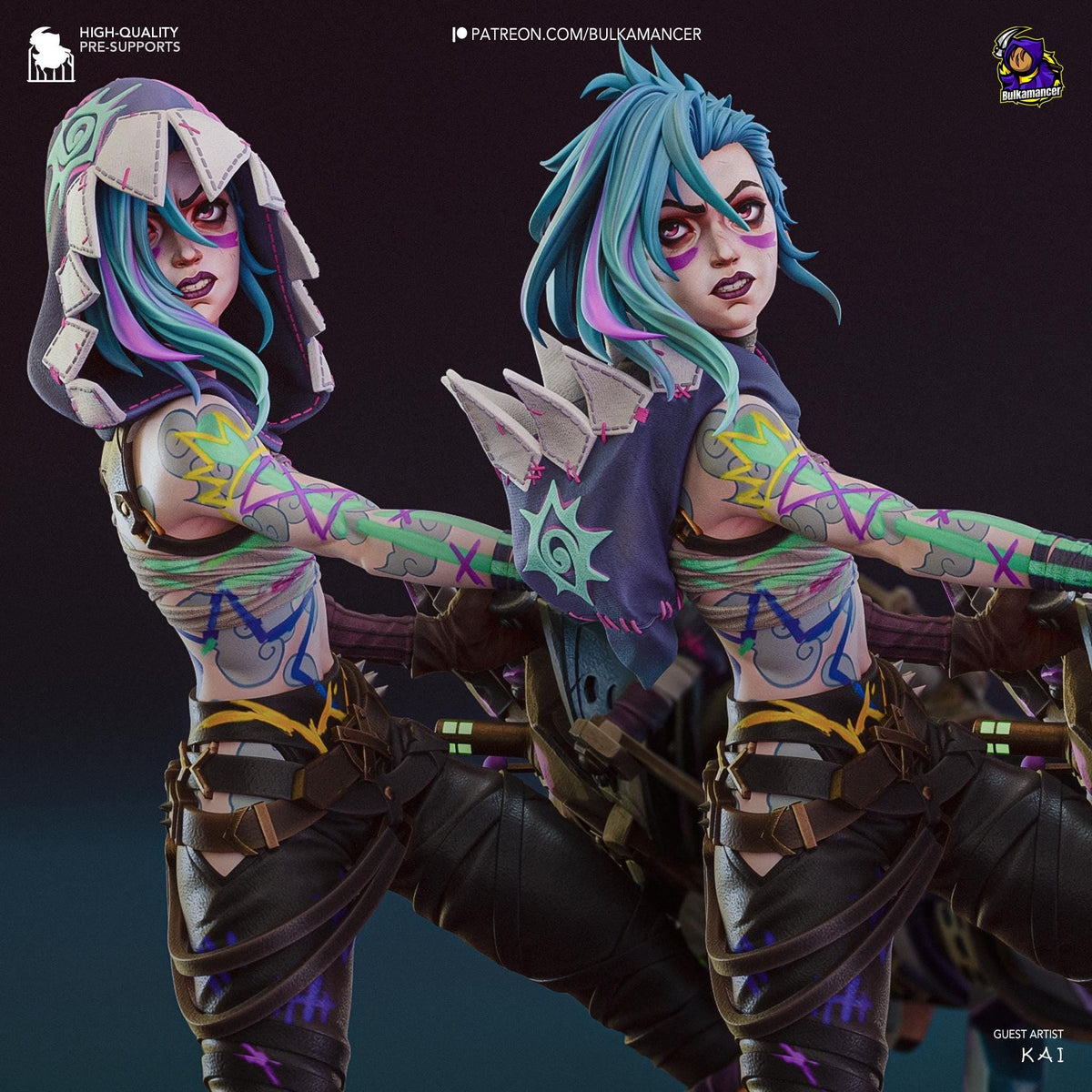 Jinx Arcane - League Of Legends - AVGolden