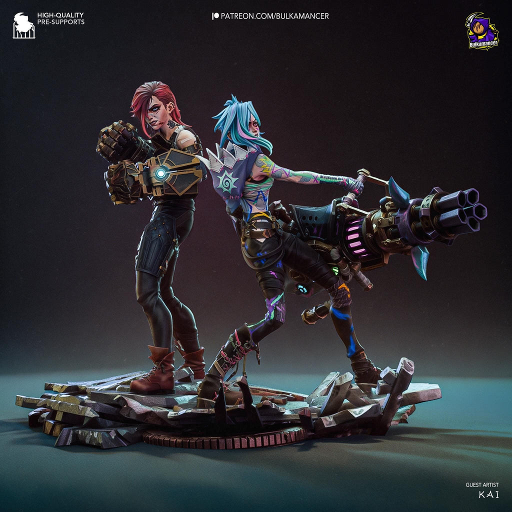 Jinx & Vi - Arcane League of Legends - AVGolden