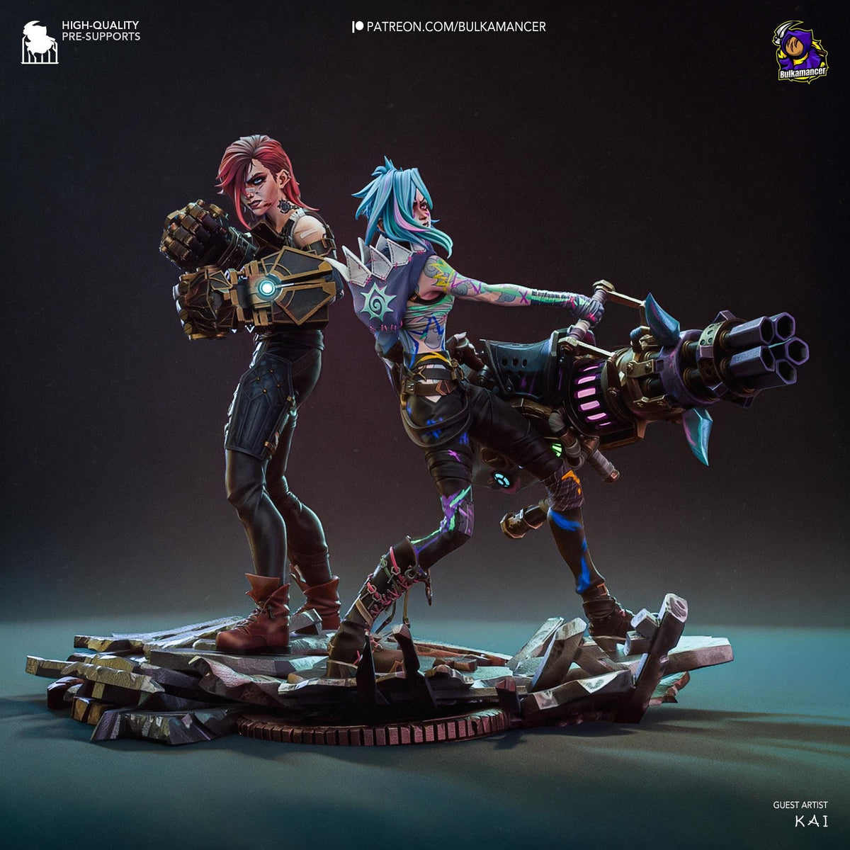 Jinx & Vi - Arcane League of Legends - AVGolden