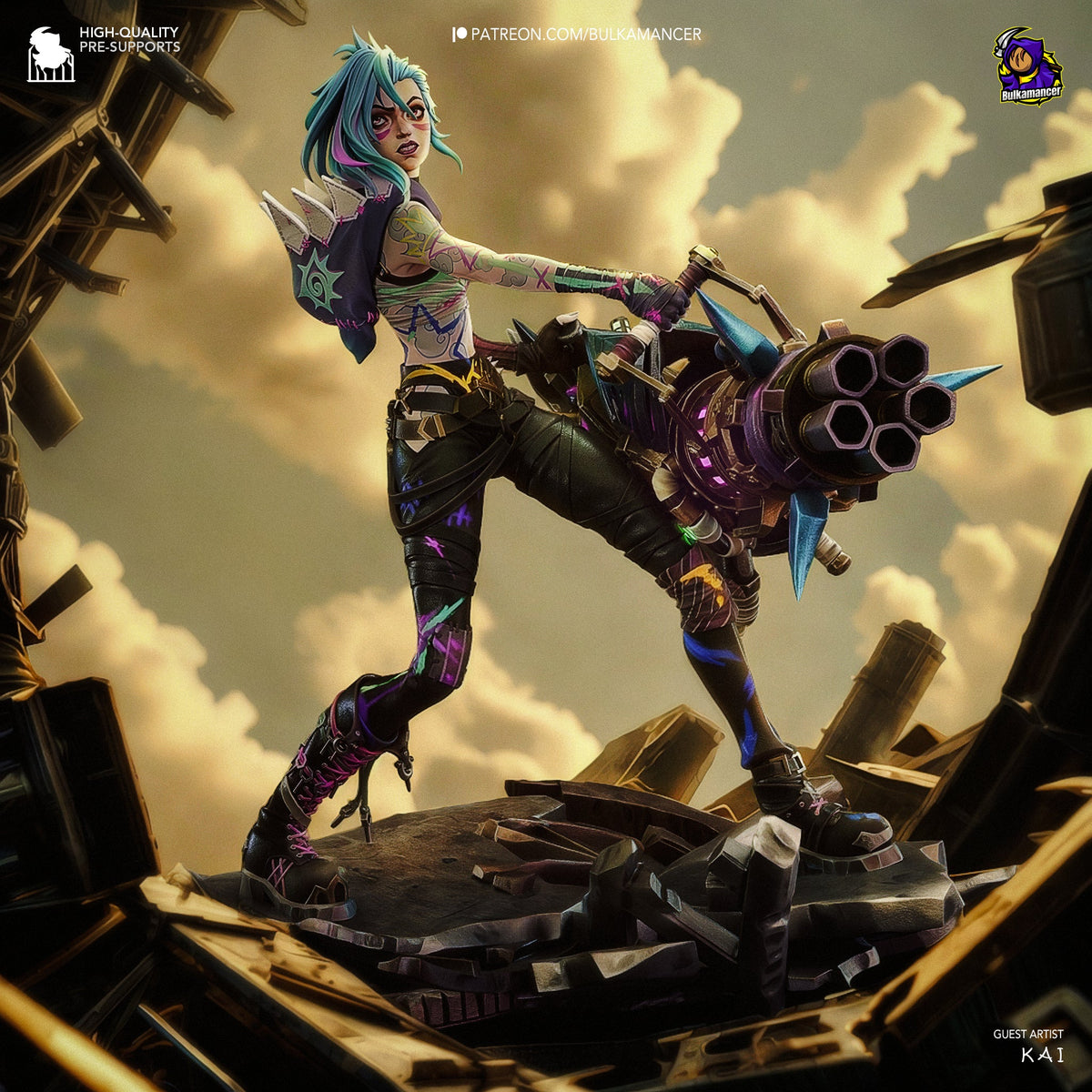 Jinx & Vi - Arcane League of Legends - AVGolden