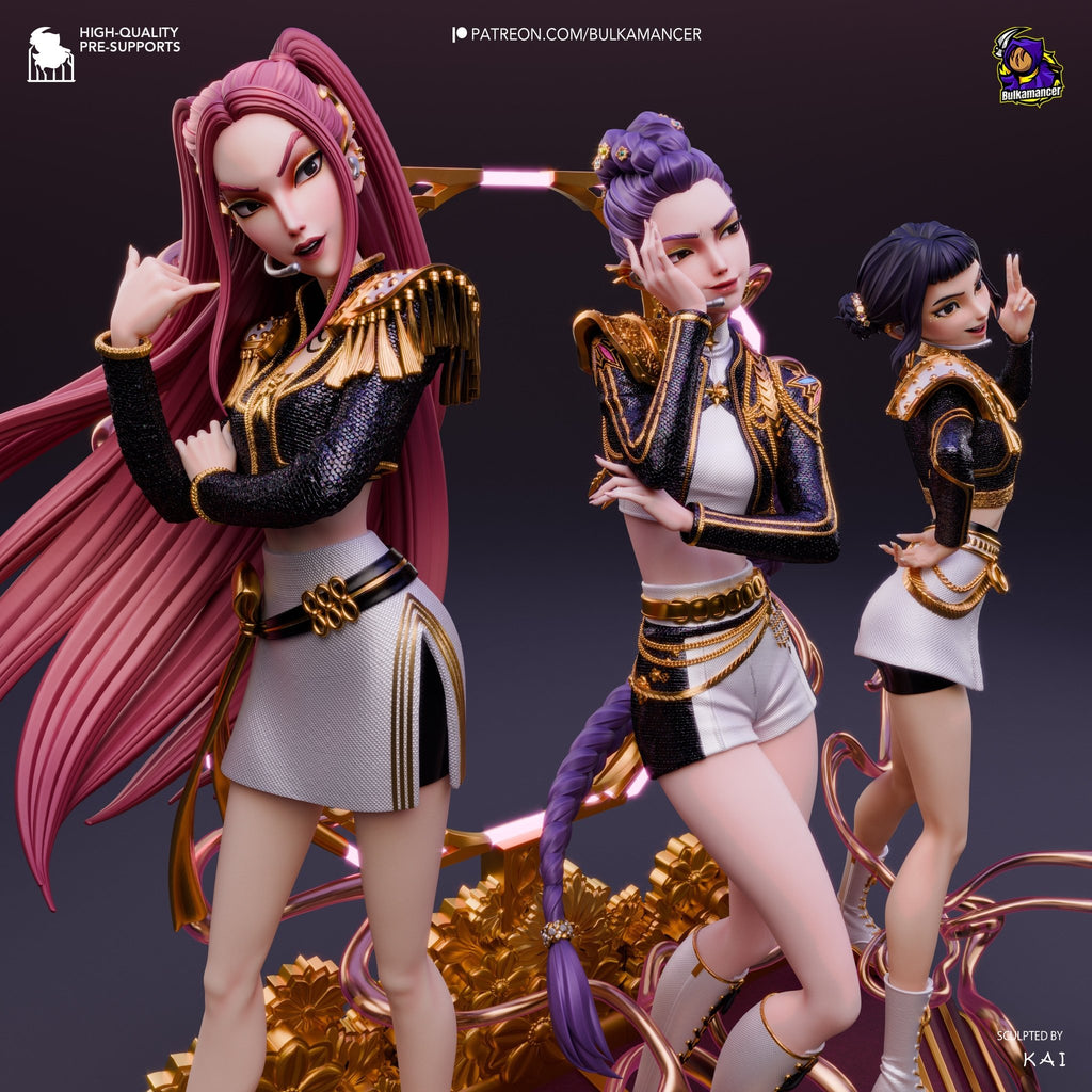 Rumi x Mira x Zoey - KPop Demon Hunters (Diorama) - AVGolden