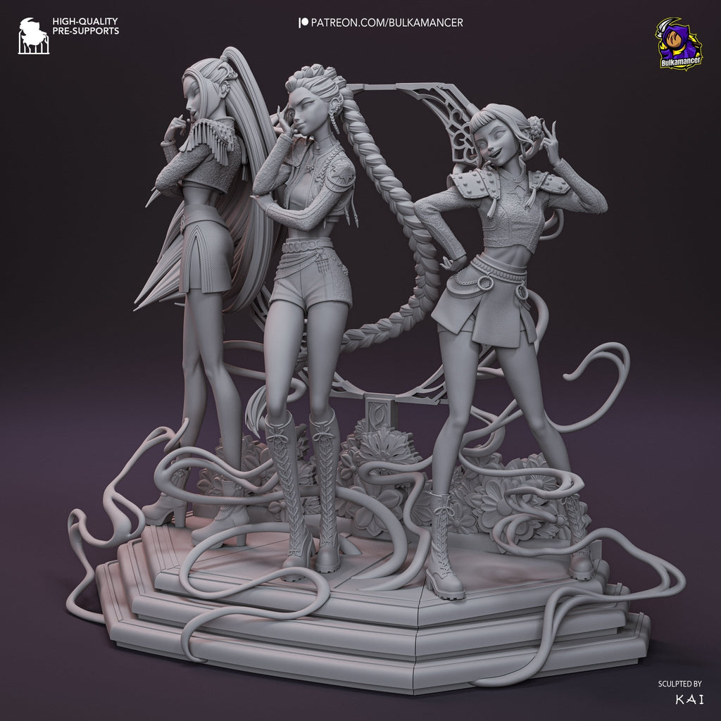Rumi x Mira x Zoey - KPop Demon Hunters (Diorama) - AVGolden