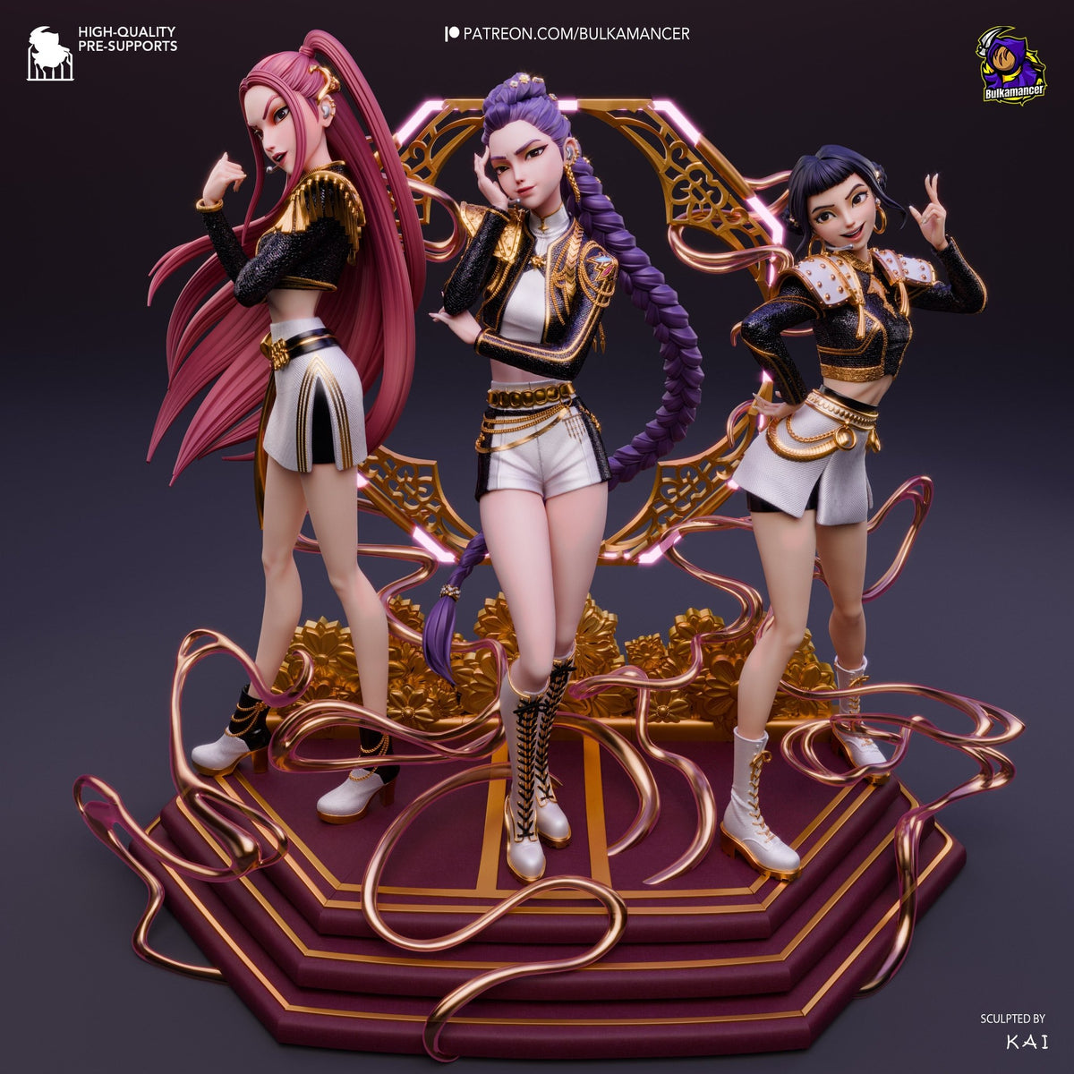 Rumi x Mira x Zoey - KPop Demon Hunters (Diorama) - AVGolden