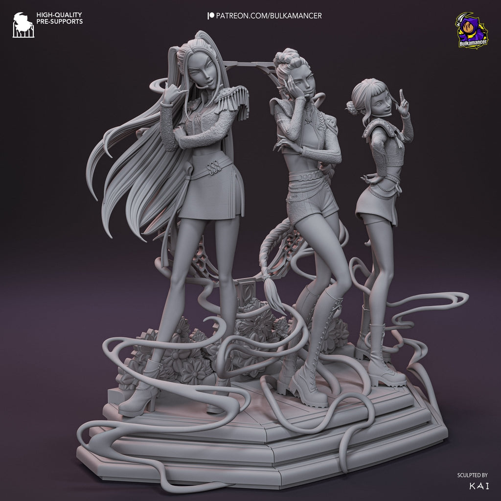 Rumi x Mira x Zoey - KPop Demon Hunters (Diorama) - AVGolden