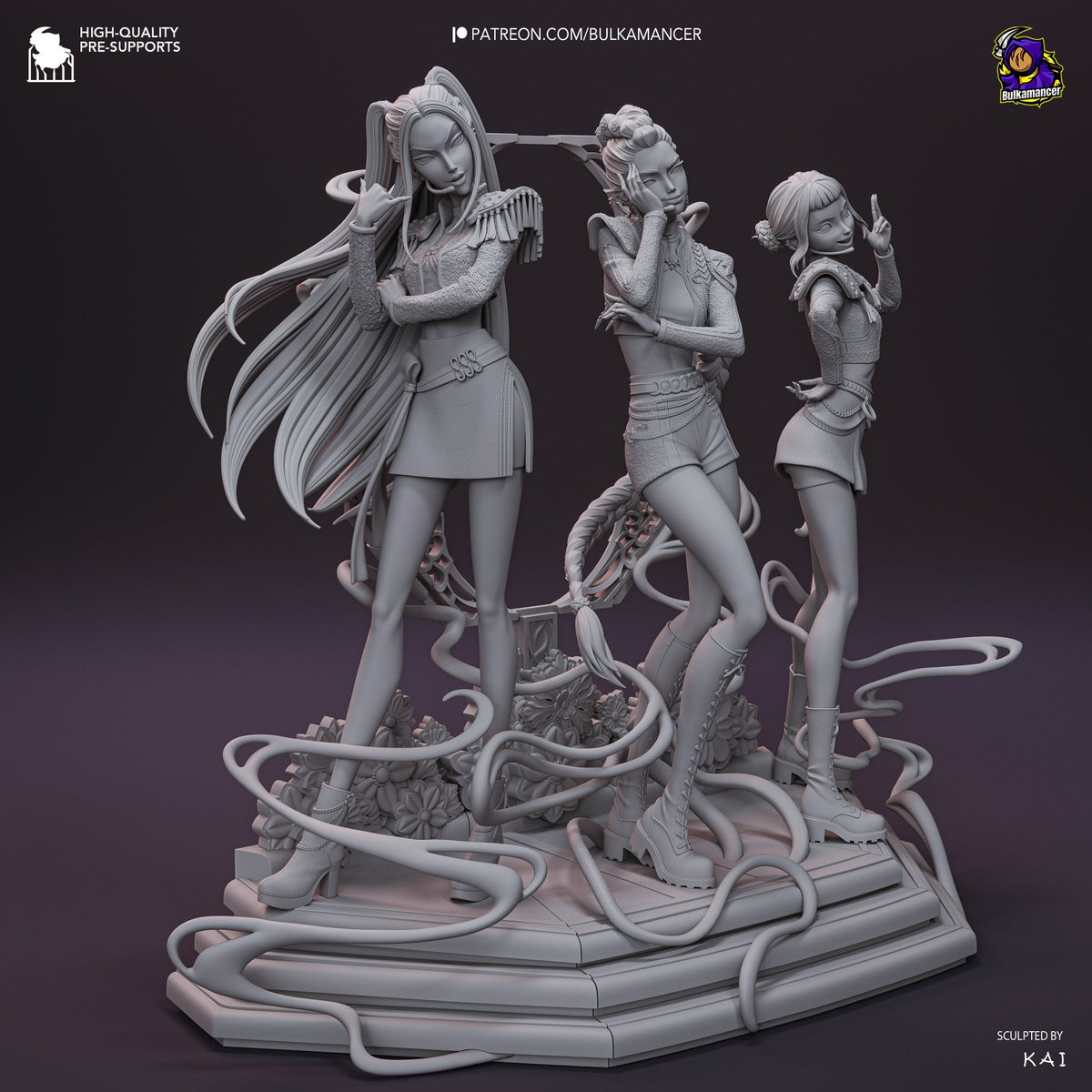 Rumi x Mira x Zoey - KPop Demon Hunters (Diorama) - AVGolden