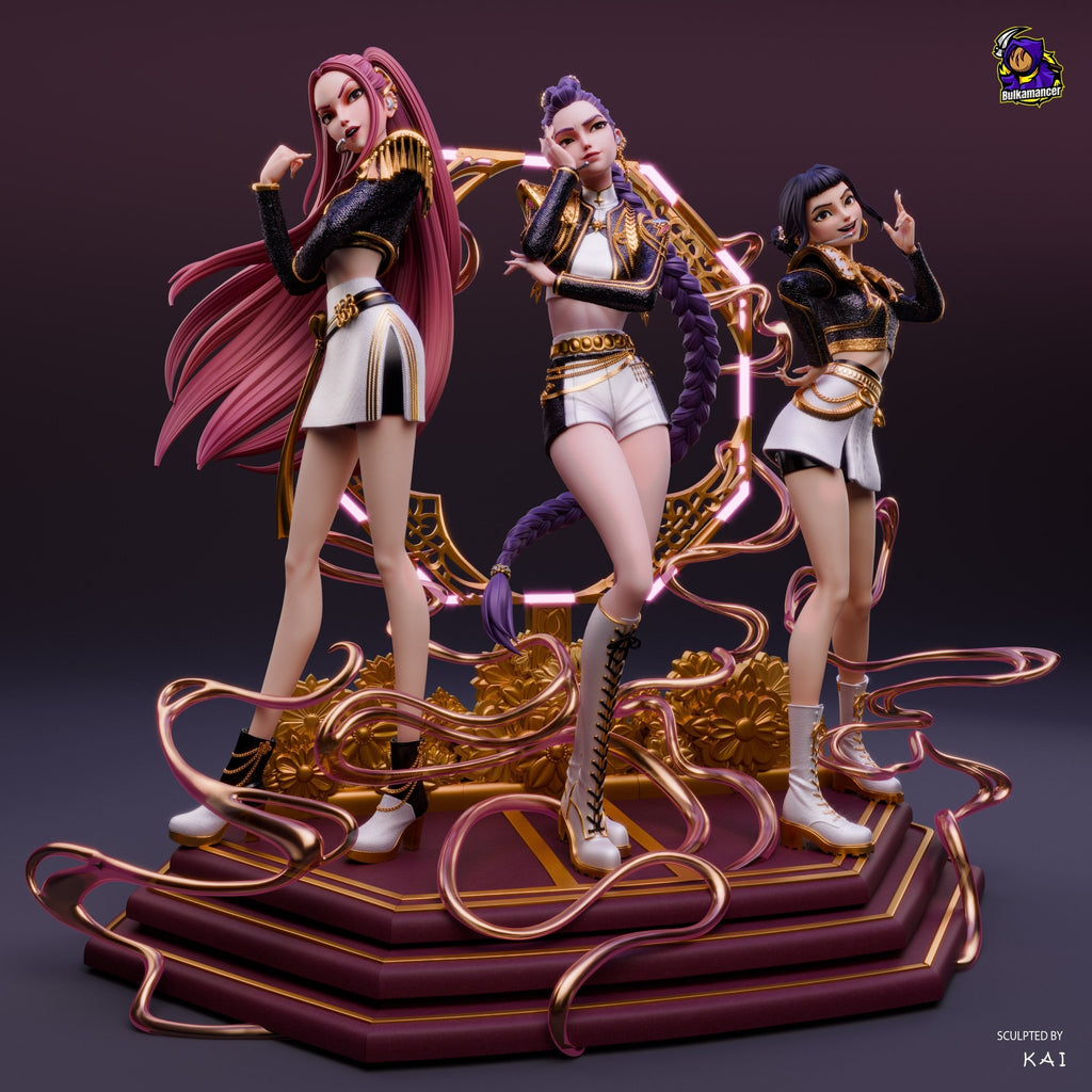 Rumi x Mira x Zoey - KPop Demon Hunters (Diorama) - AVGolden