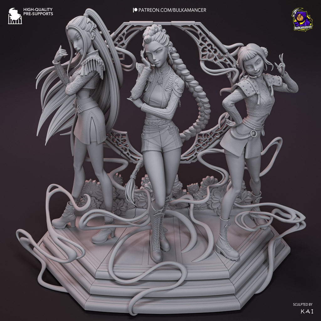 Rumi x Mira x Zoey - KPop Demon Hunters (Diorama) - AVGolden