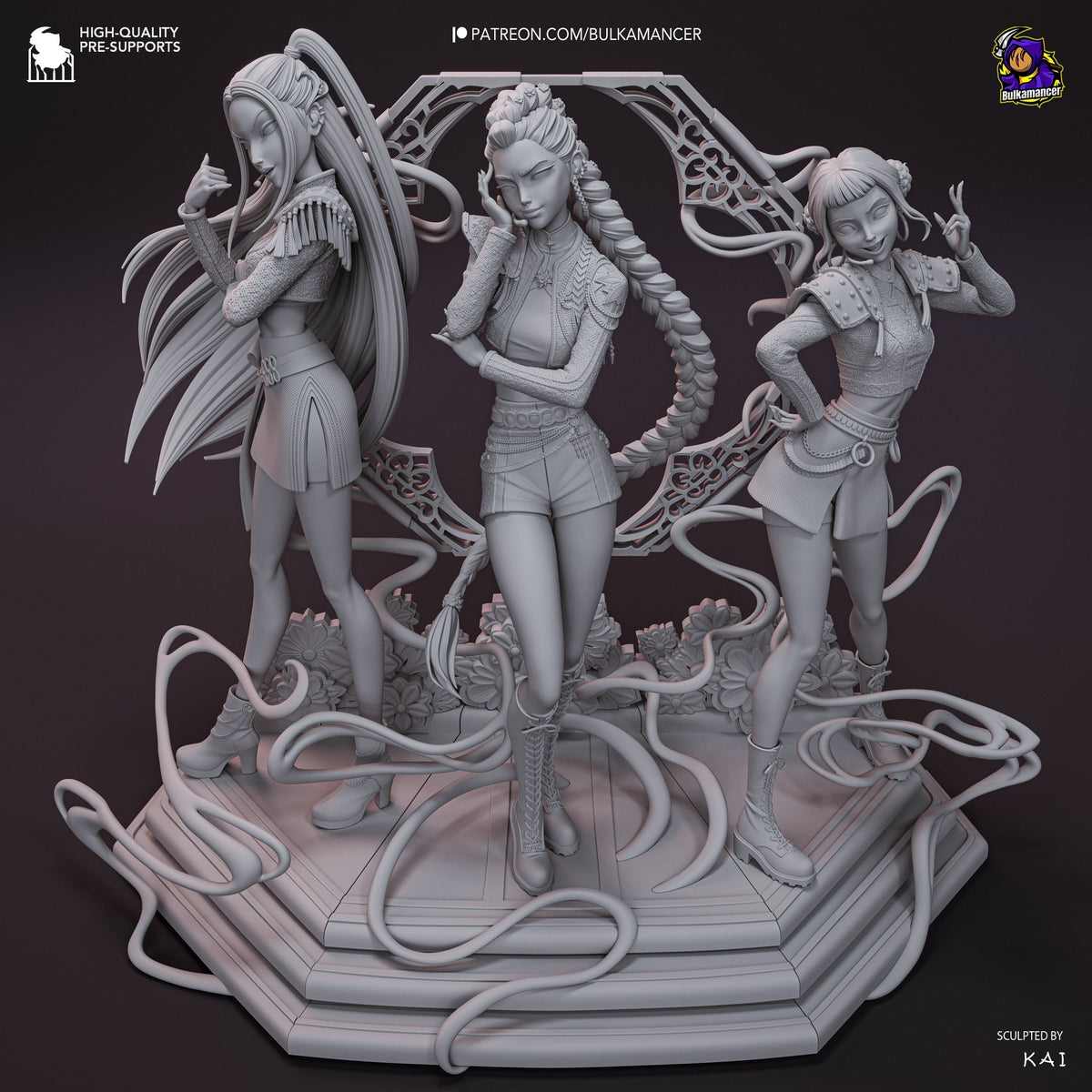 Rumi x Mira x Zoey - KPop Demon Hunters (Diorama) - AVGolden